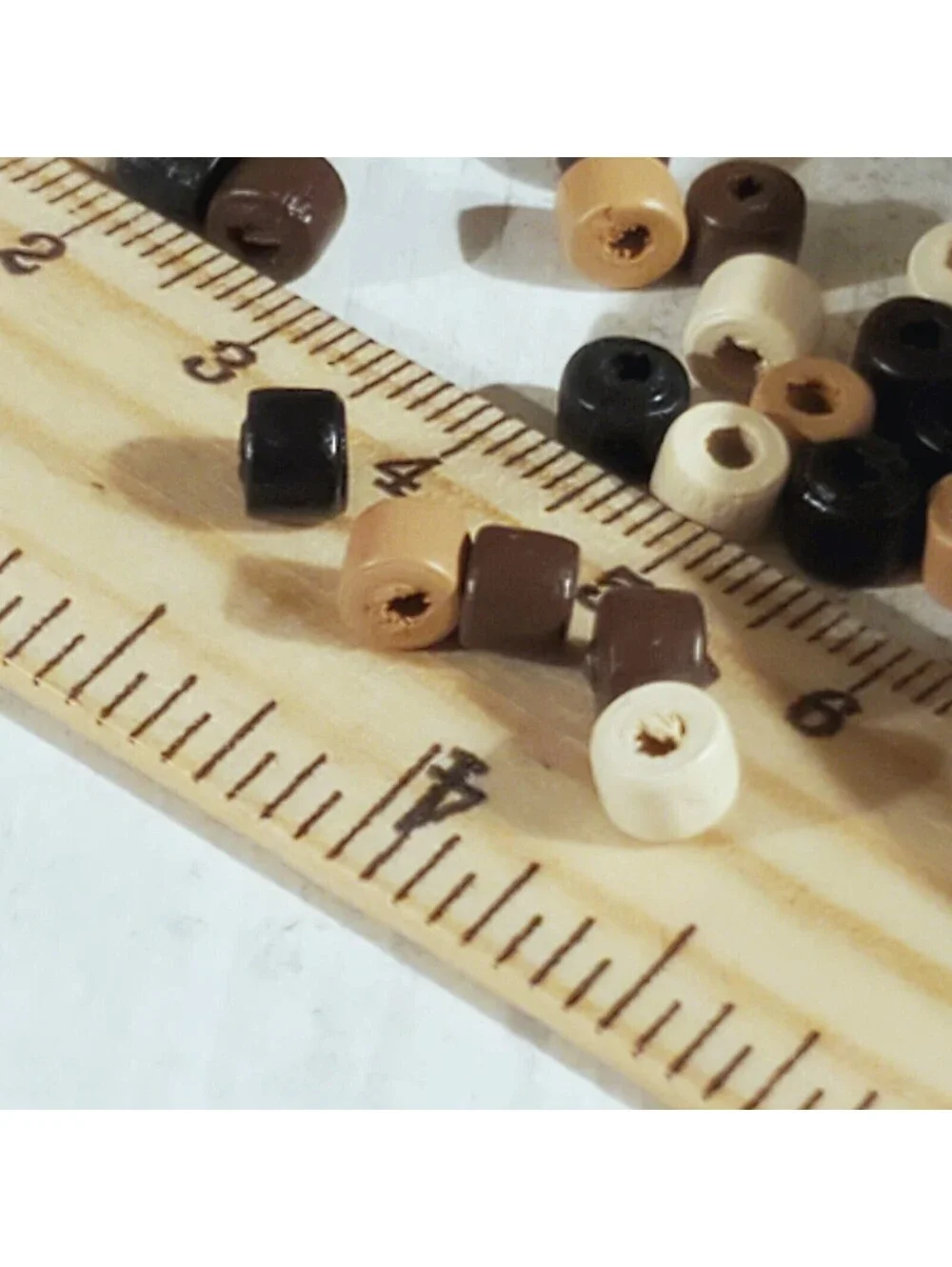 Bulk Lot Sustainable Round Heishi Wood Beads 5x4mm Brown Black Tan White 100 pcs